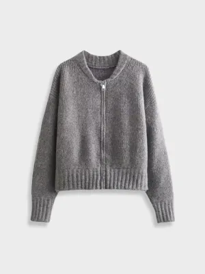 DCRB Casual Knitted Zip-up Sweater