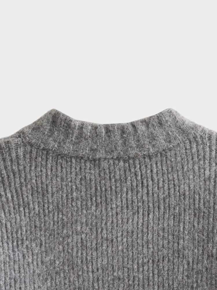 DCRB Casual Knitted Zip-up Sweater