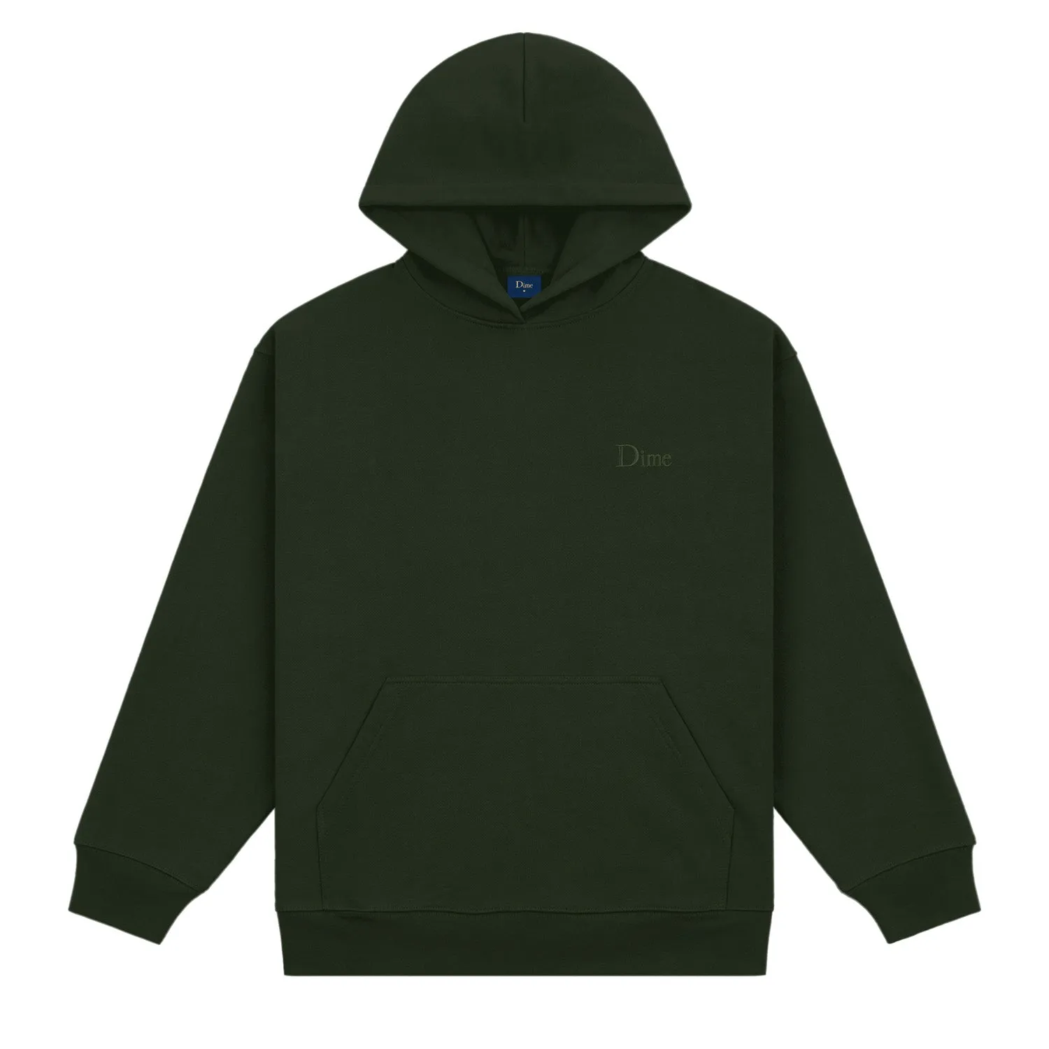 Dime Men Classic Small Logo Hoodie Forest Green