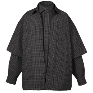 DOUBLE LAYERED SHIRTS / BLACK