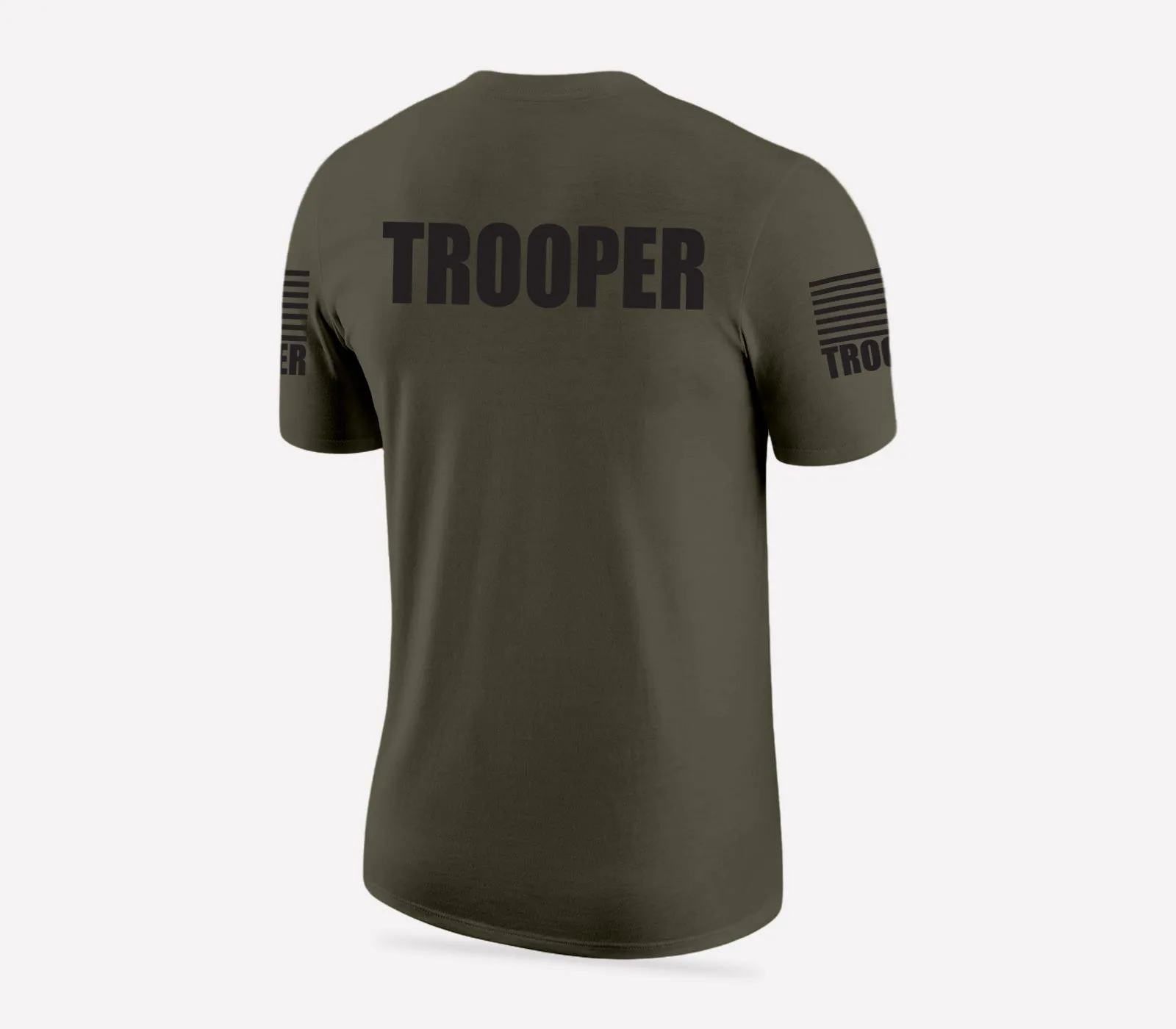 Drab Green Trooper Men's Shirt - Short Sleeve (Black)
