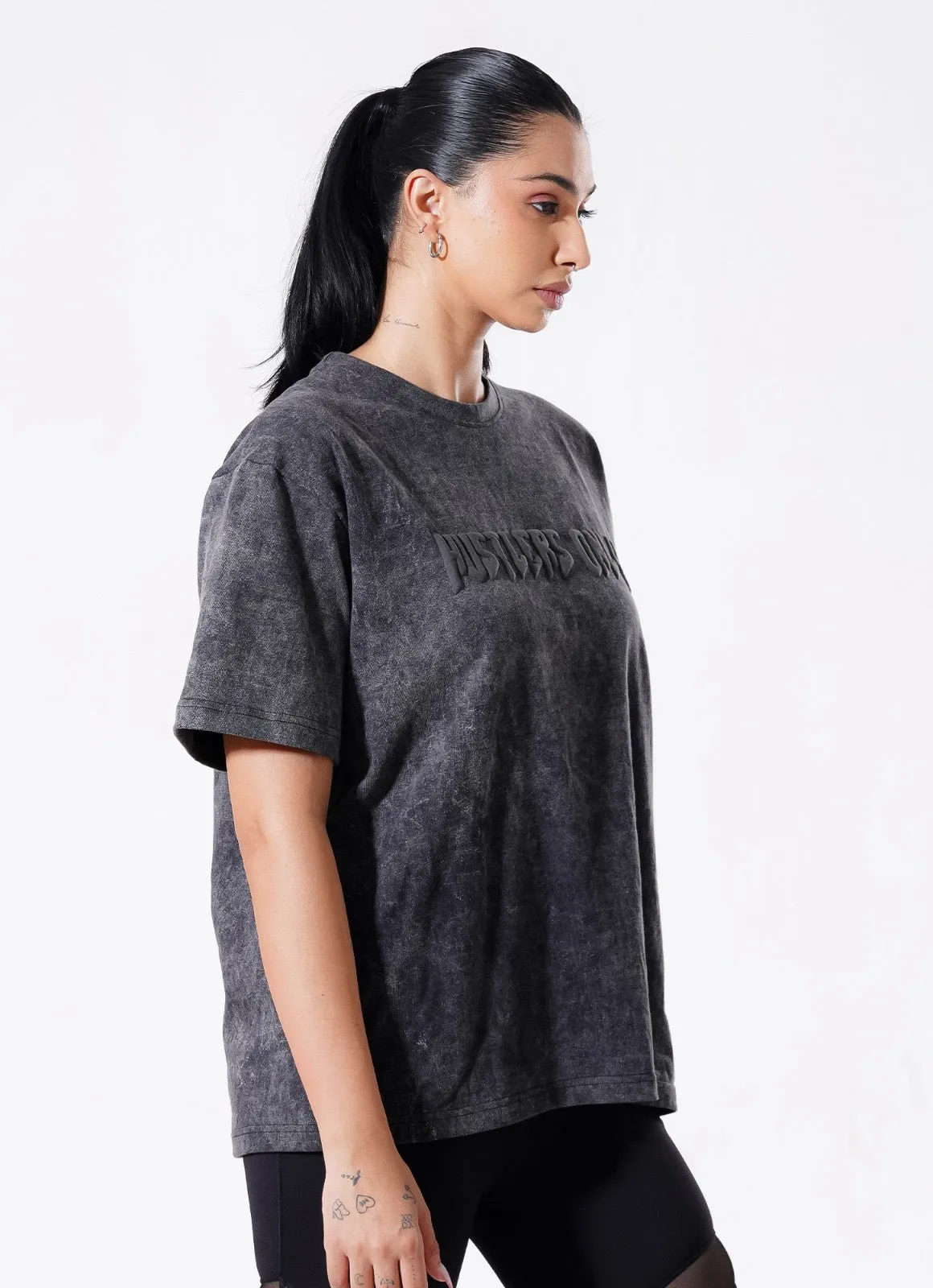 Drippy Acid Wash Tshirt - Black