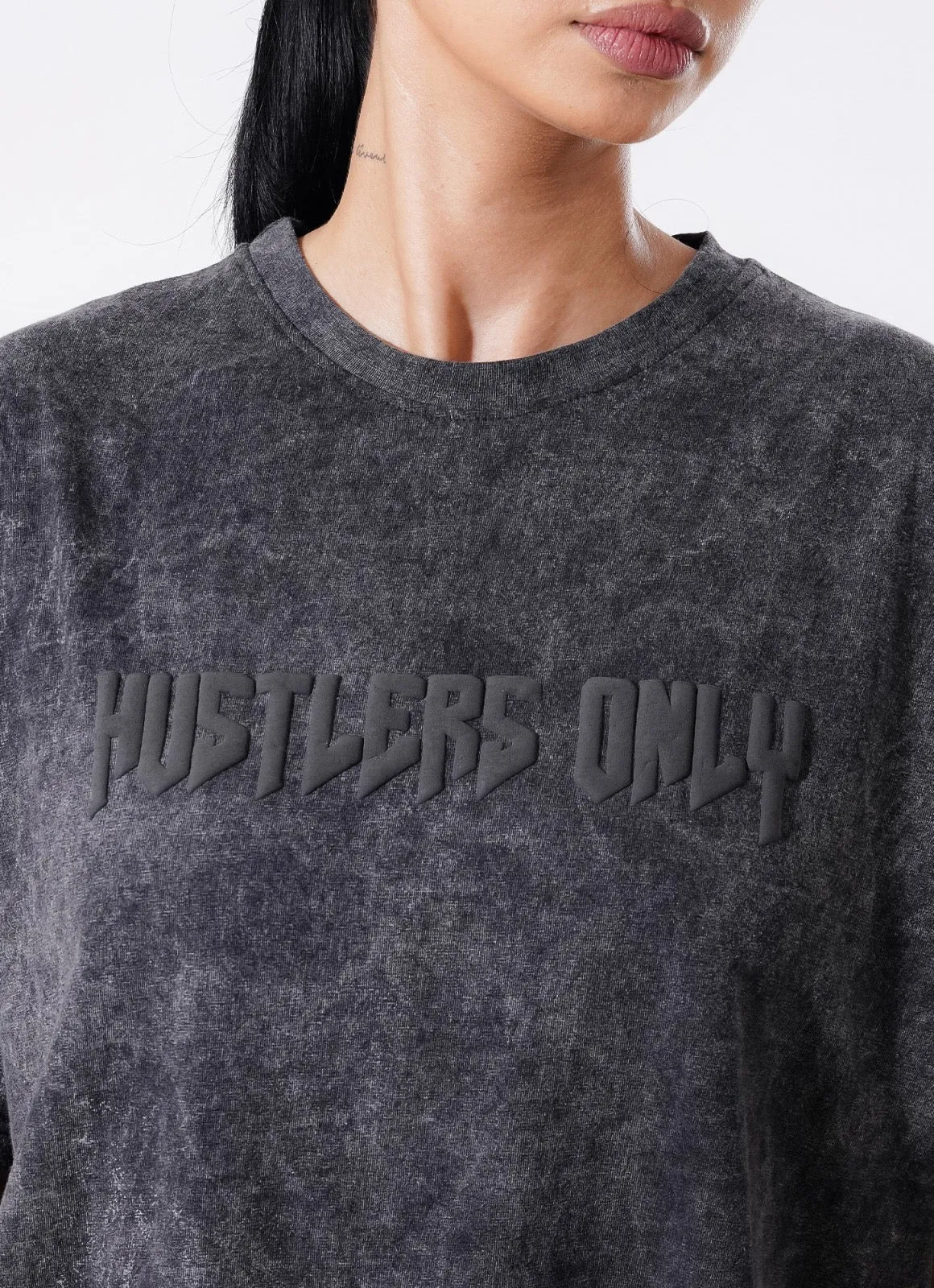 Drippy Acid Wash Tshirt - Black
