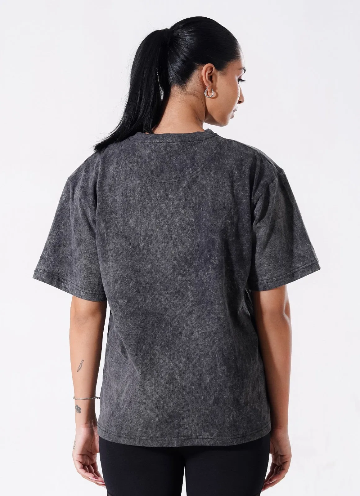 Drippy Acid Wash Tshirt - Black