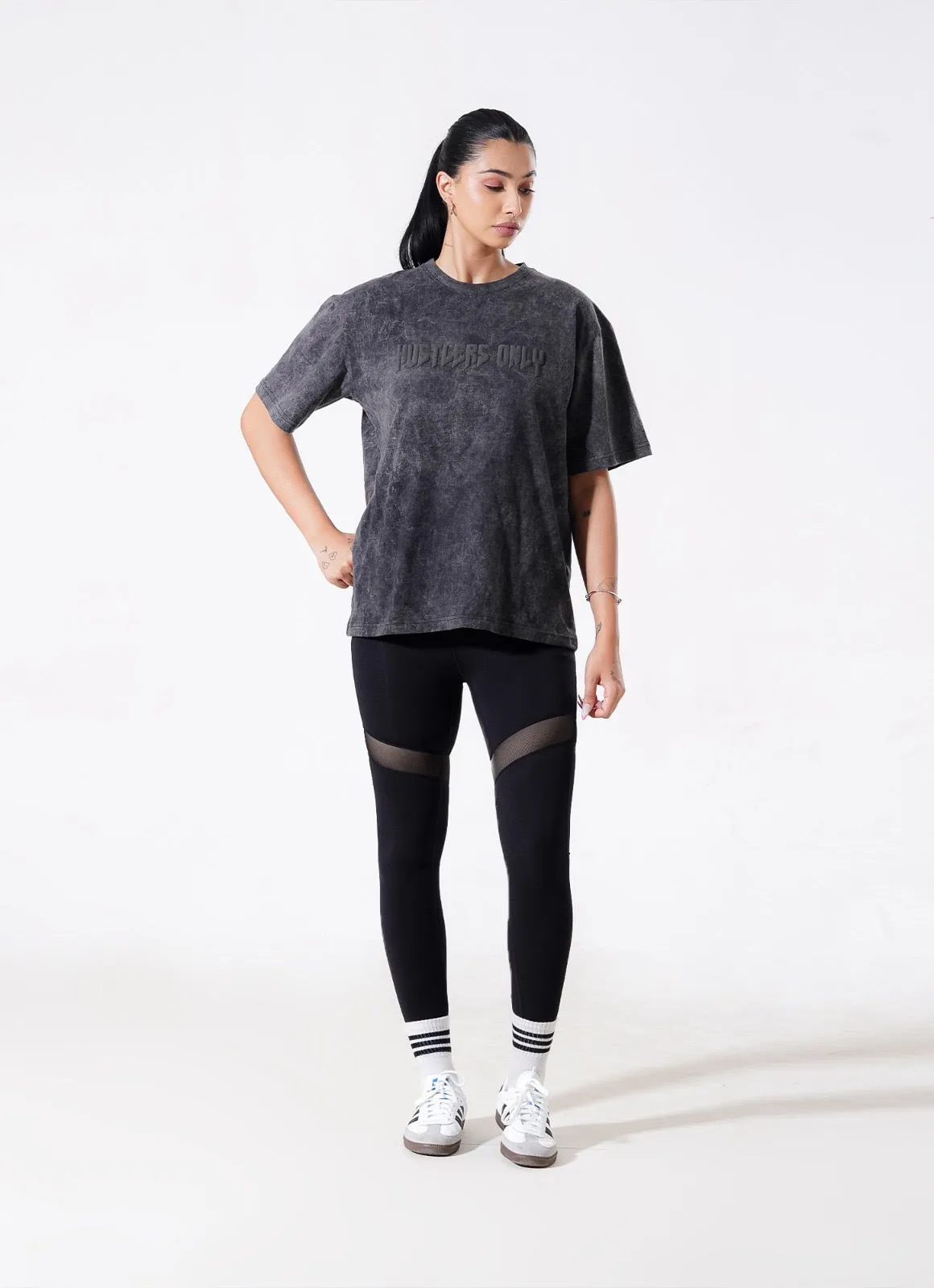 Drippy Acid Wash Tshirt - Black
