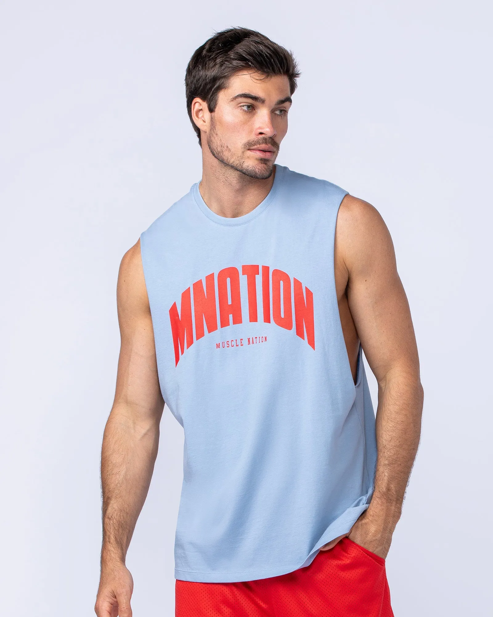 Drop Arm Tank - Sky Blue