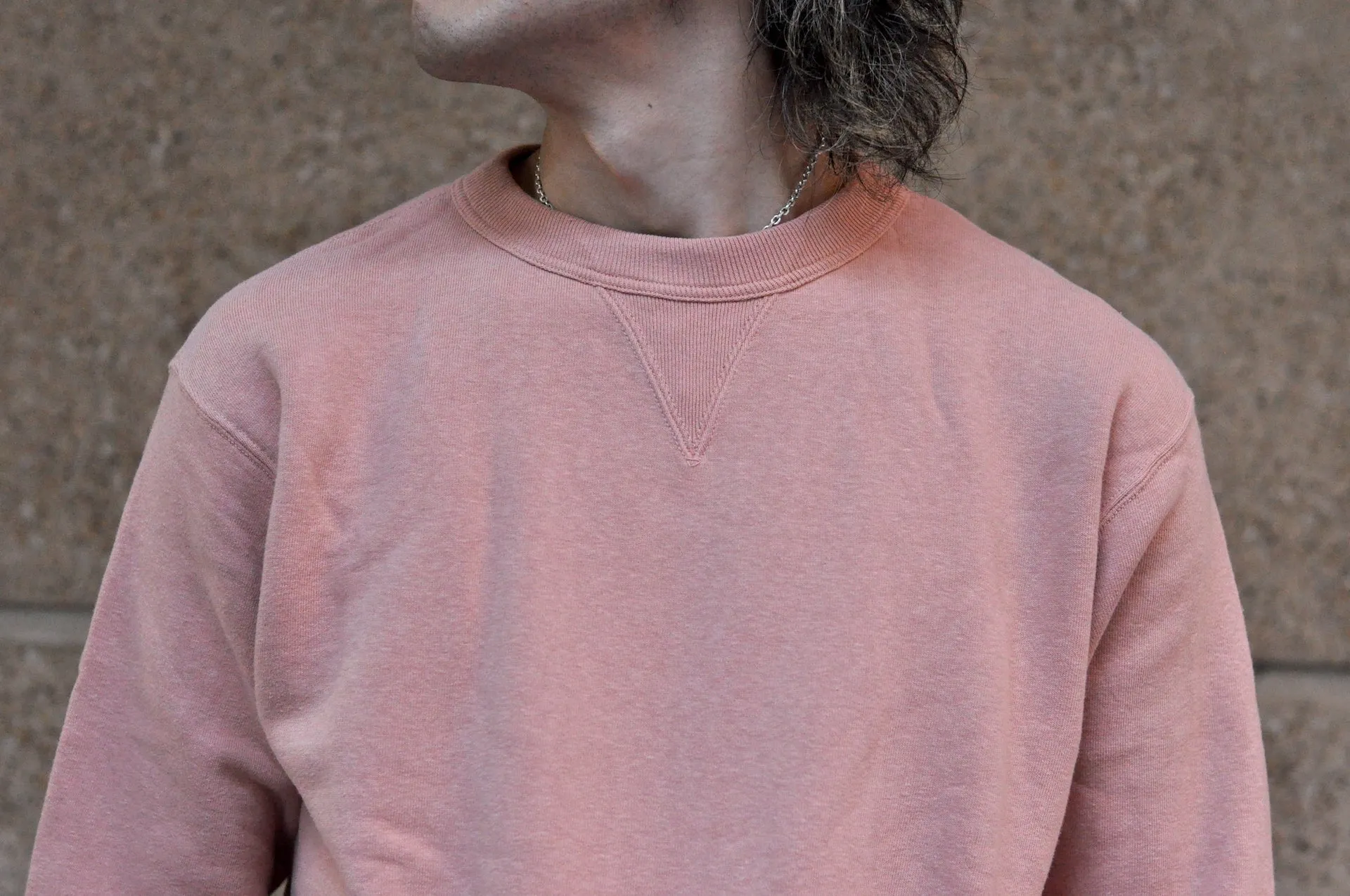 Dubble Works 11oz "Tsuri-ami" Loopwheeled Sweatshirt (Salmon Pink)