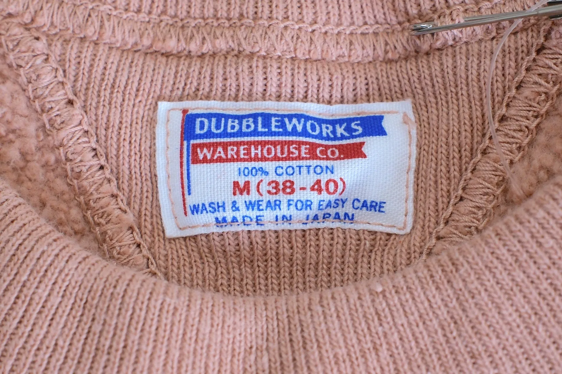 Dubble Works 11oz "Tsuri-ami" Loopwheeled Sweatshirt (Salmon Pink)
