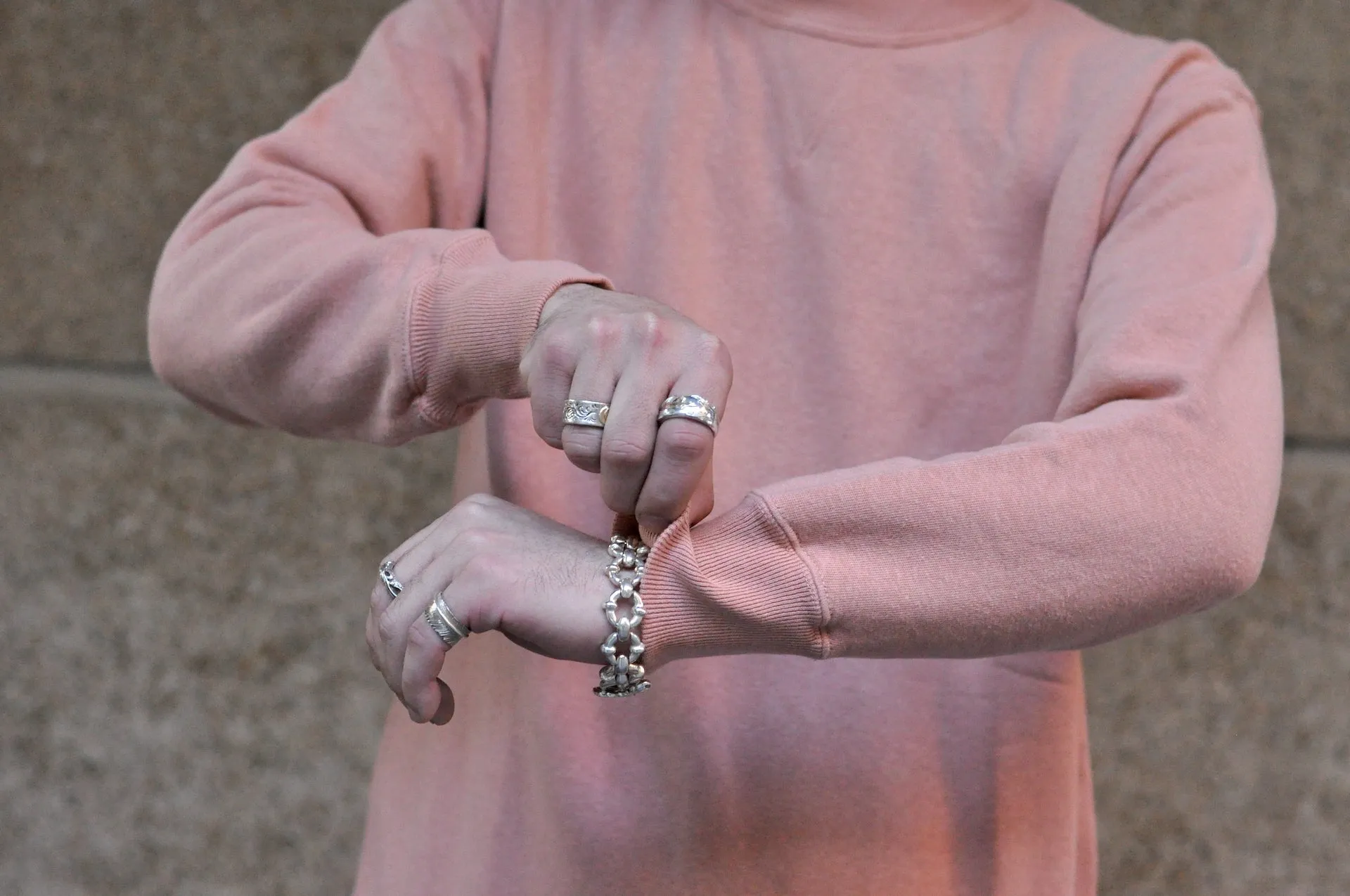 Dubble Works 11oz "Tsuri-ami" Loopwheeled Sweatshirt (Salmon Pink)