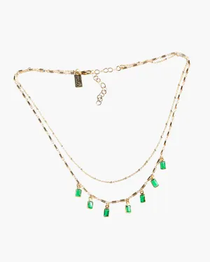 EDEN LAYERED NECKLACE IN EMERALD