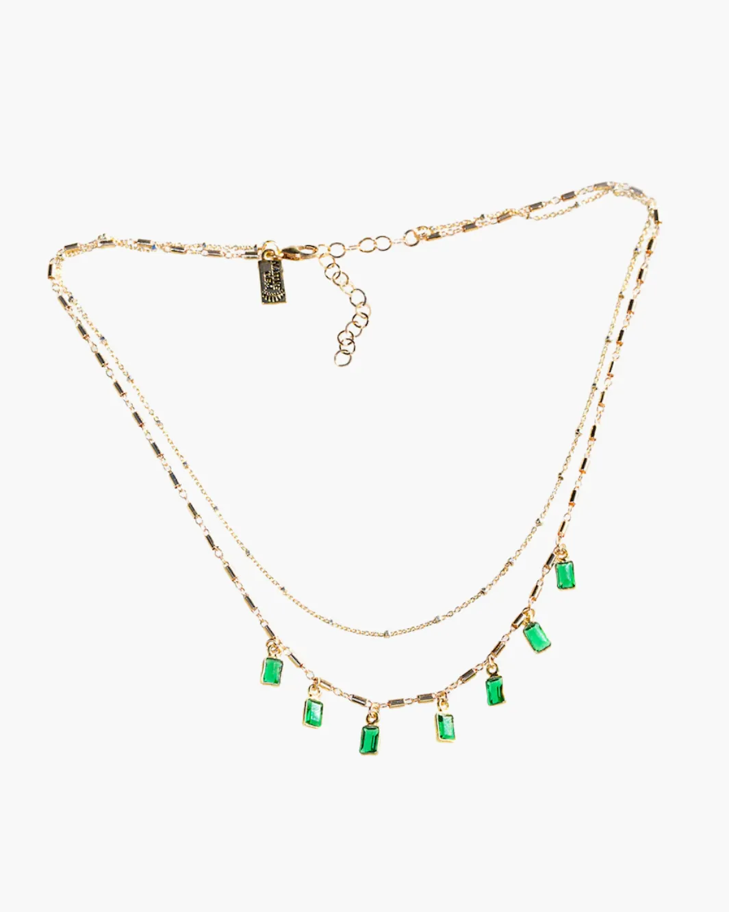 EDEN LAYERED NECKLACE IN EMERALD
