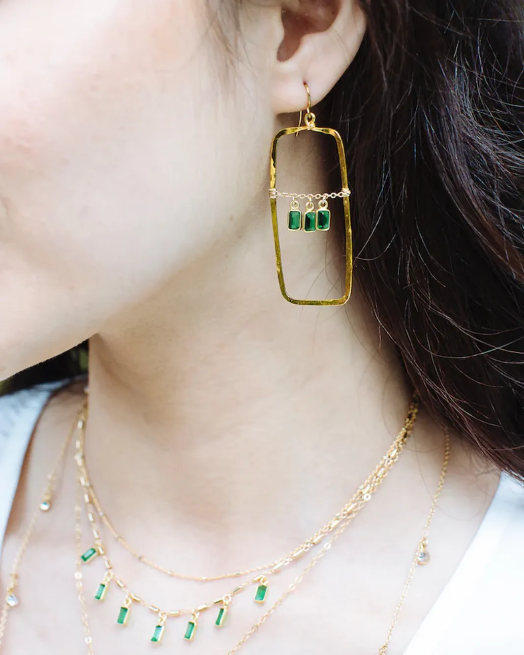 EDEN LAYERED NECKLACE IN EMERALD