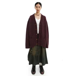 Elegant Yarn-Dyed Wool Cardigan