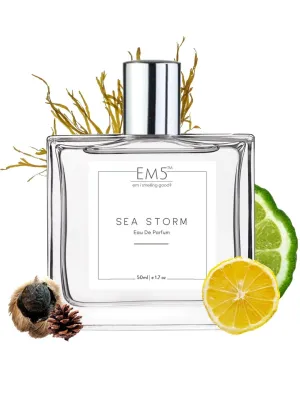 EM5™ Sea Storm Unisex Perfume EDP Spray | Amber Aquatic Fresh Marine Fragrance | For Men & Women | Luxury Gift for Him / Her | Variants  Available: 50 ml Spray / 15 ml Spray