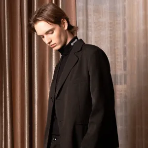 Embroidered Turtleneck Shirt