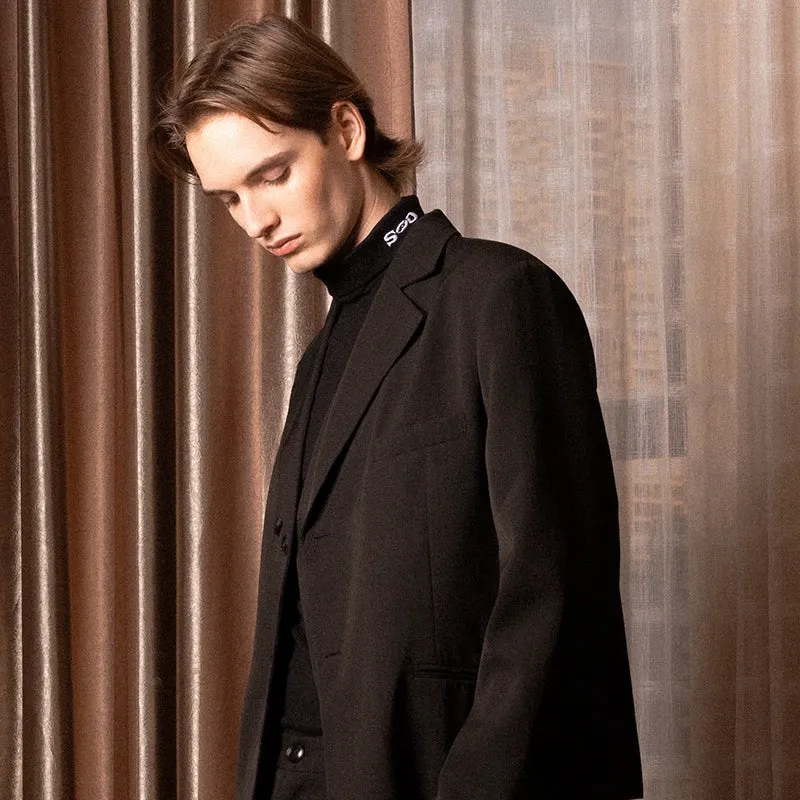 Embroidered Turtleneck Shirt