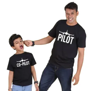 Father and Child "Pilot & Co-Pilot" Matching T-Shirt Set – Perfect for Daddy & Me Outfits