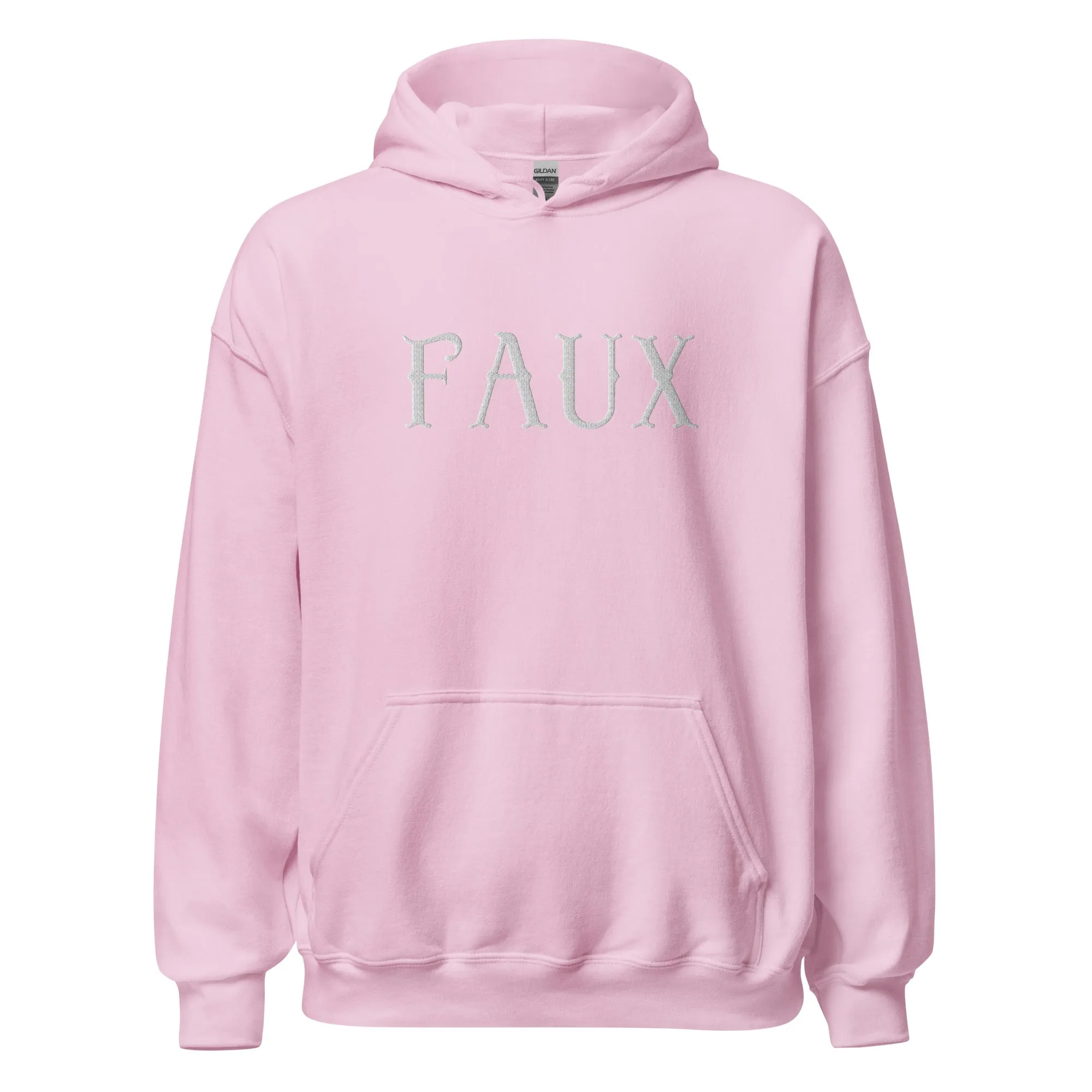 Faux Embroidered Unisex Hoodie