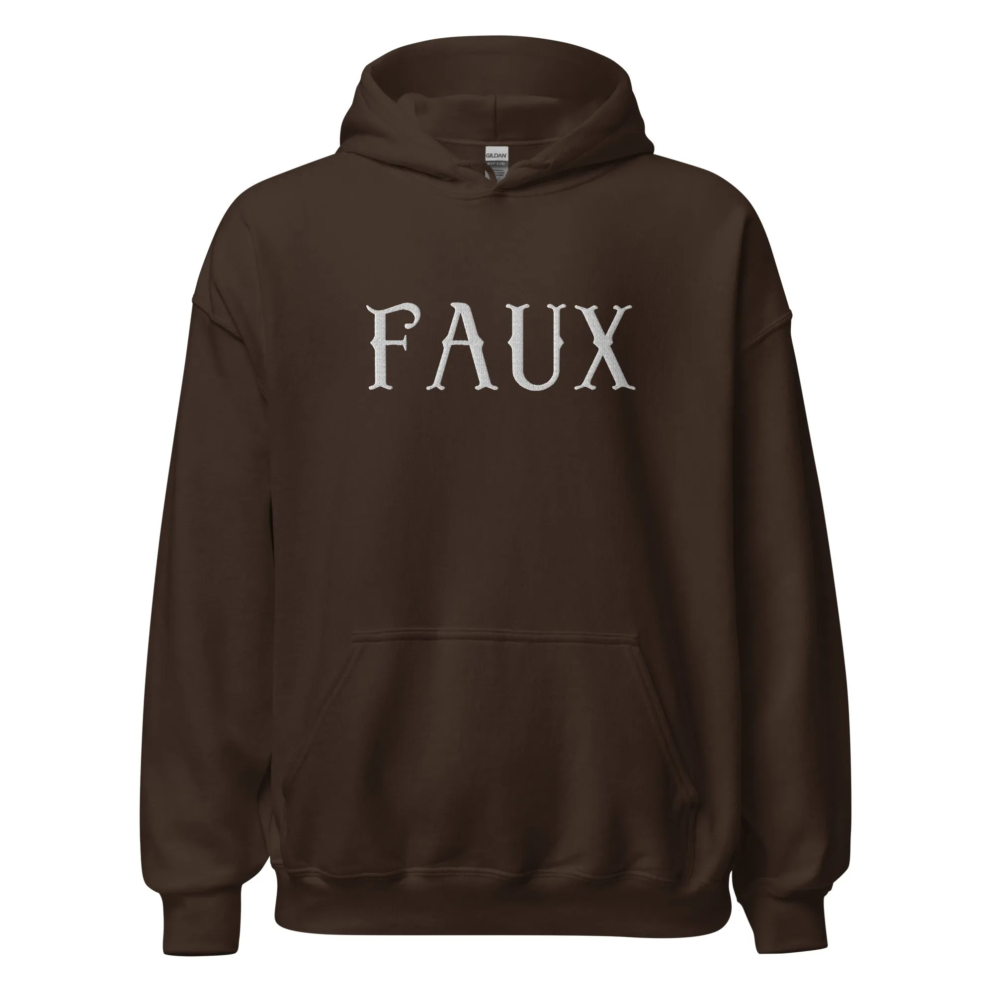 Faux Embroidered Unisex Hoodie