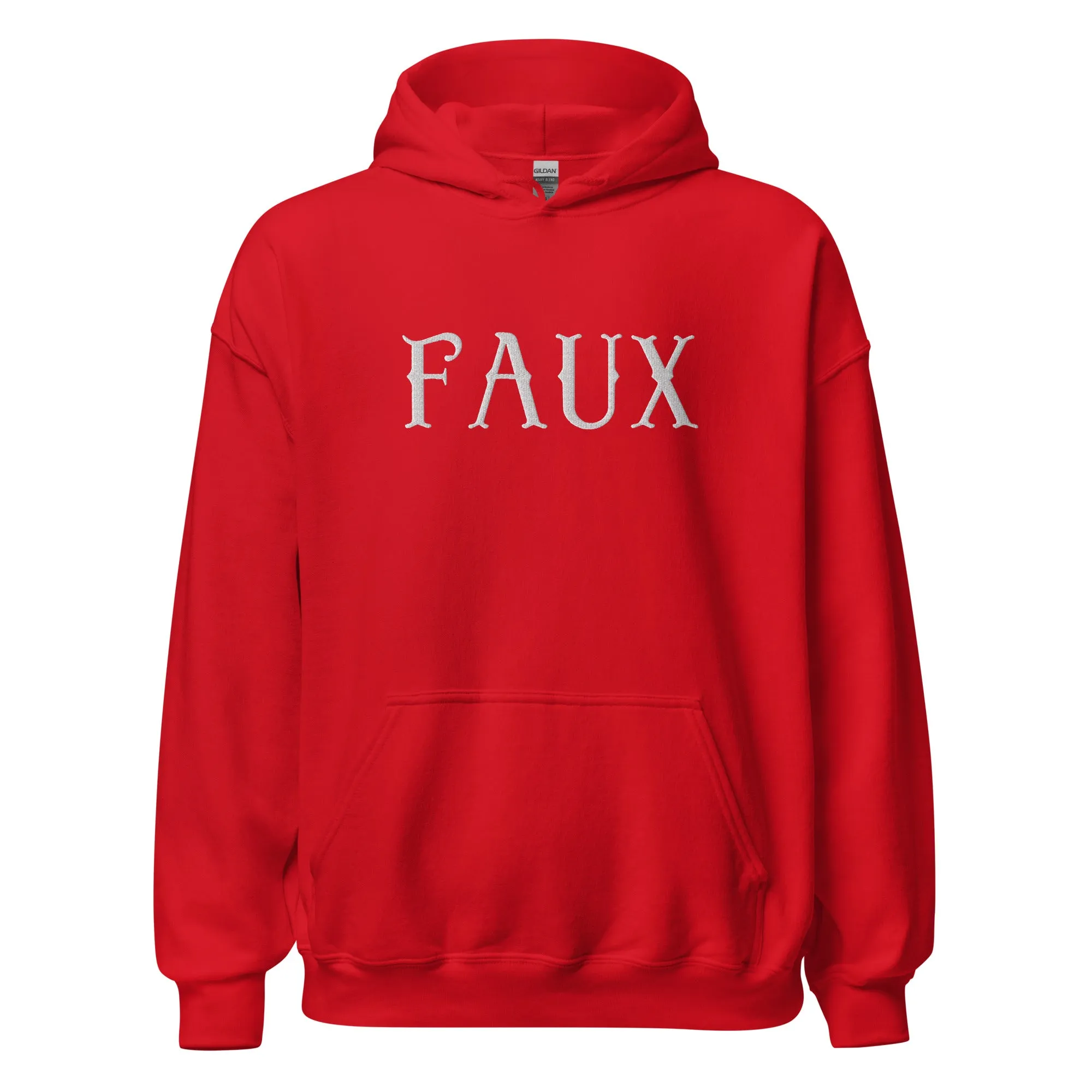Faux Embroidered Unisex Hoodie