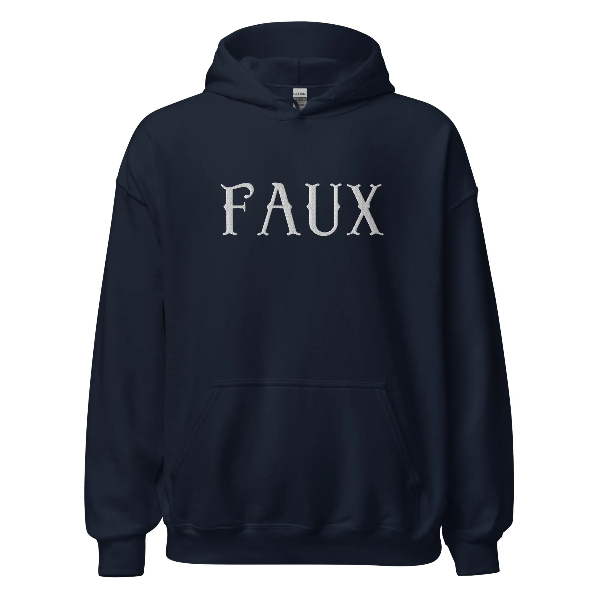 Faux Embroidered Unisex Hoodie