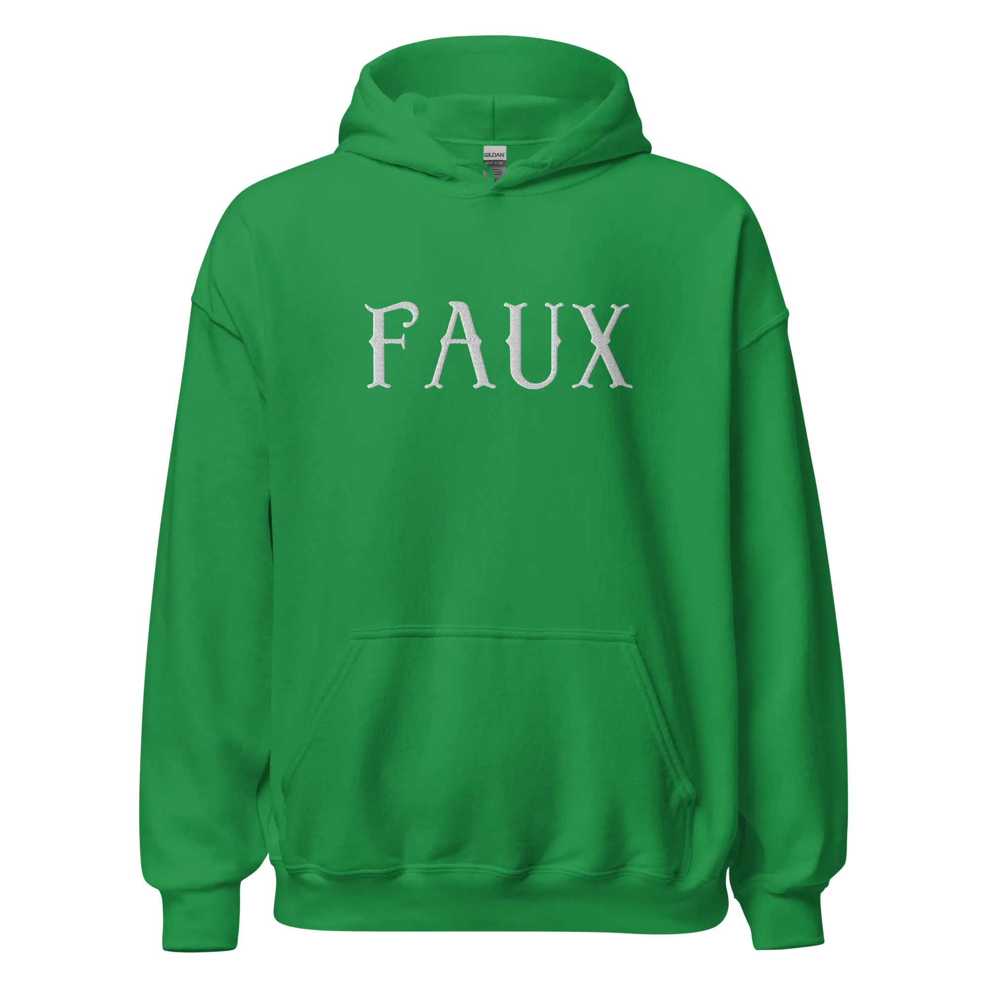 Faux Embroidered Unisex Hoodie