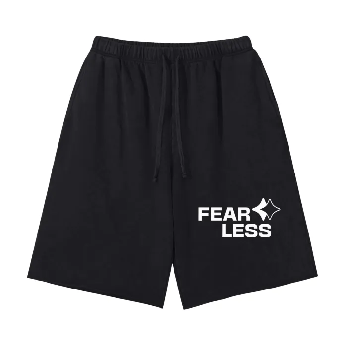 FearLessLi Scattered Edge Vintage Washed Short