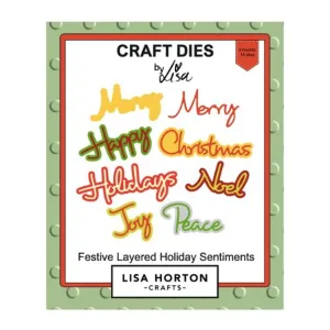 Festive Layered Holiday Sentiments Dies LHCCD204 Lisa Horton