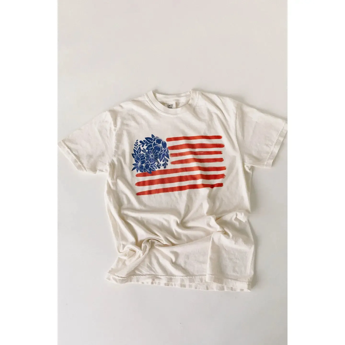 Floral Freedom Flag Tee