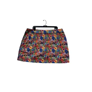 Floral Print Womens Skort 3XL Kimmery Colorful Stretchy Pull-On Casual Fit #6778