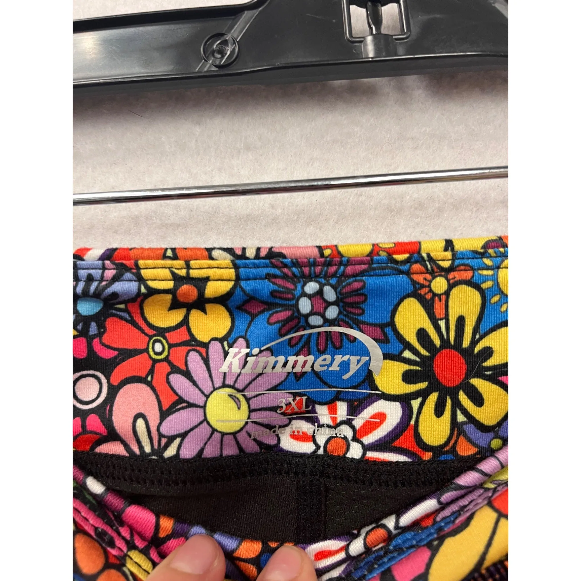 Floral Print Womens Skort 3XL Kimmery Colorful Stretchy Pull-On Casual Fit #6778