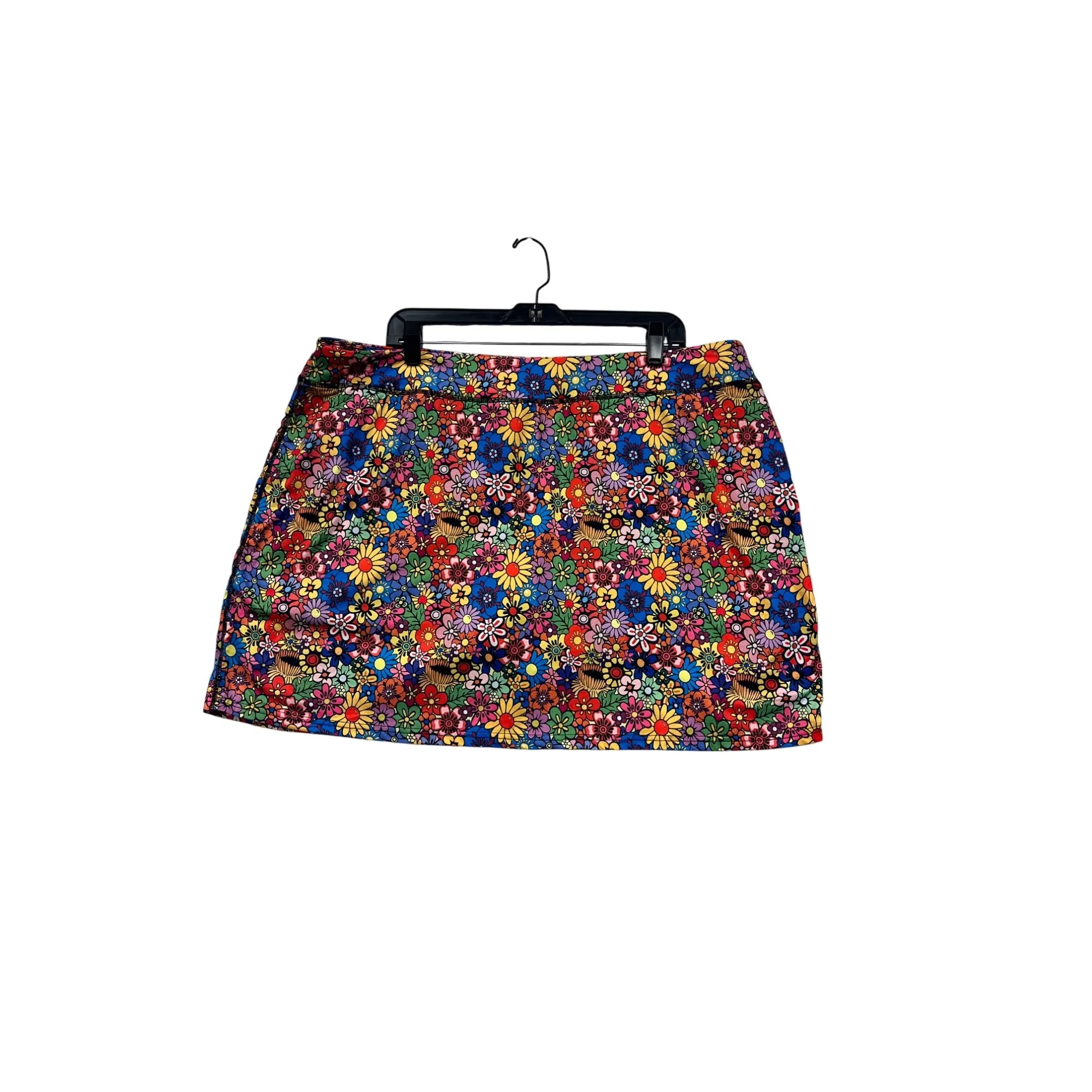 Floral Print Womens Skort 3XL Kimmery Colorful Stretchy Pull-On Casual Fit #6778