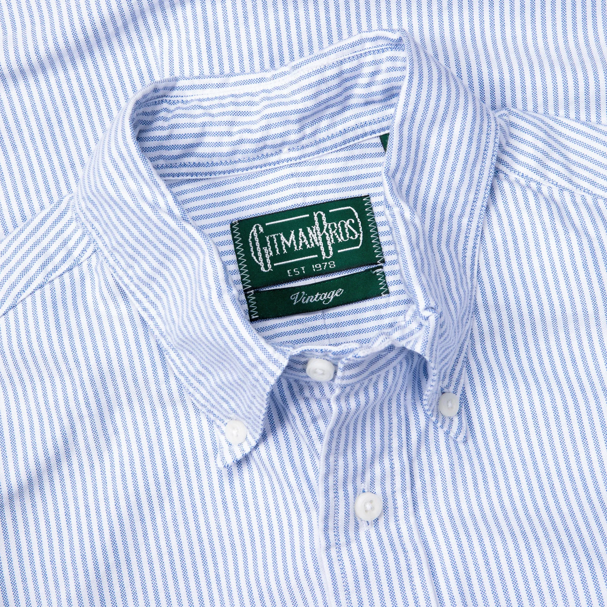 Gitman Vintage Oxford Button-down Shirt Blue Striped