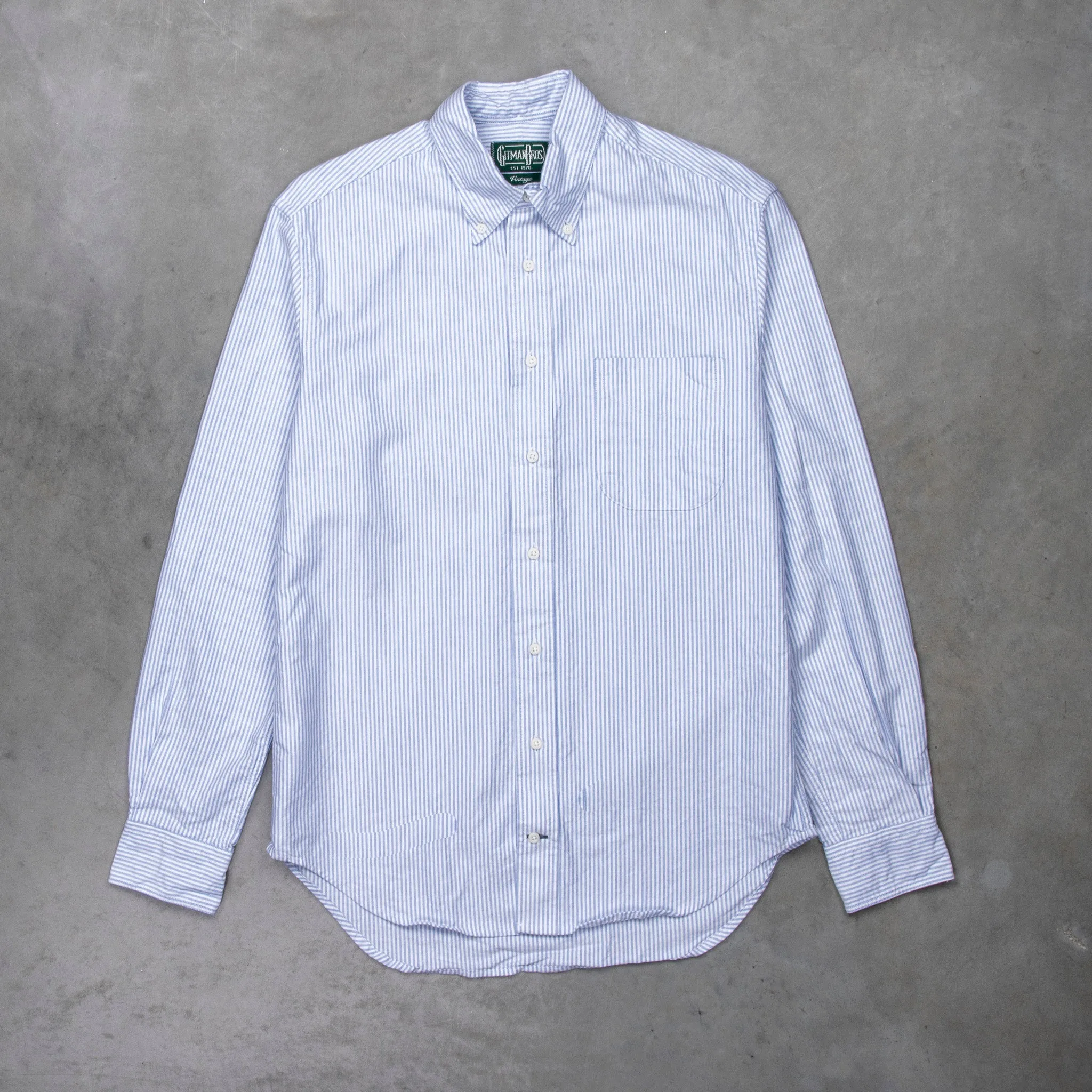 Gitman Vintage Oxford Button-down Shirt Blue Striped
