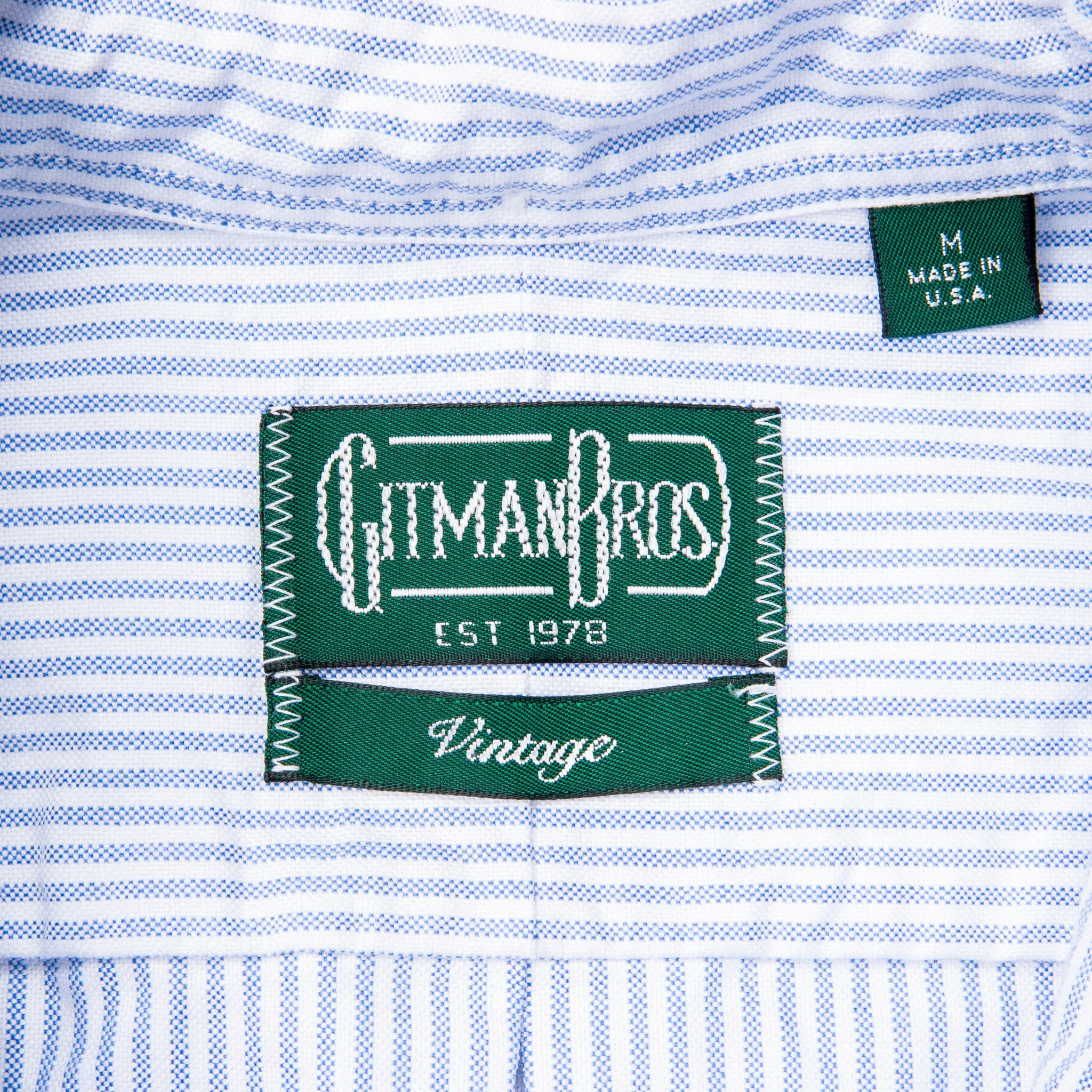 Gitman Vintage Oxford Button-down Shirt Blue Striped