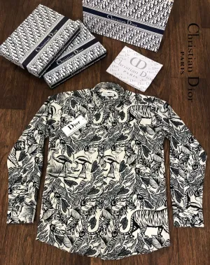 Graphic Print Classic Neckline Shirts For Men