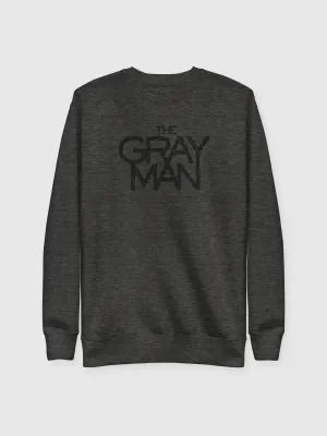 Gray Man Embroidered Unisex Sweatshirt [Charcoal Heather]