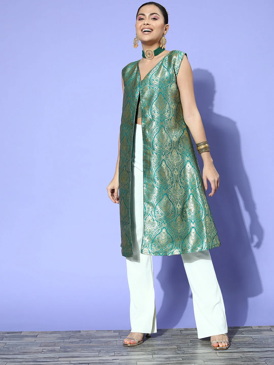 Green Brocade Jacket
