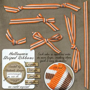 Halloween Striped Ribbons