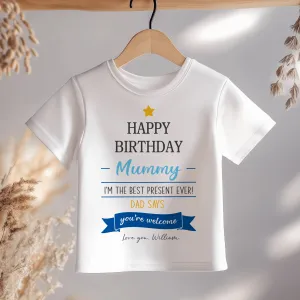 Happy Birthday Mummy Quote Boy Personalised Toddler & Kids T Shirt