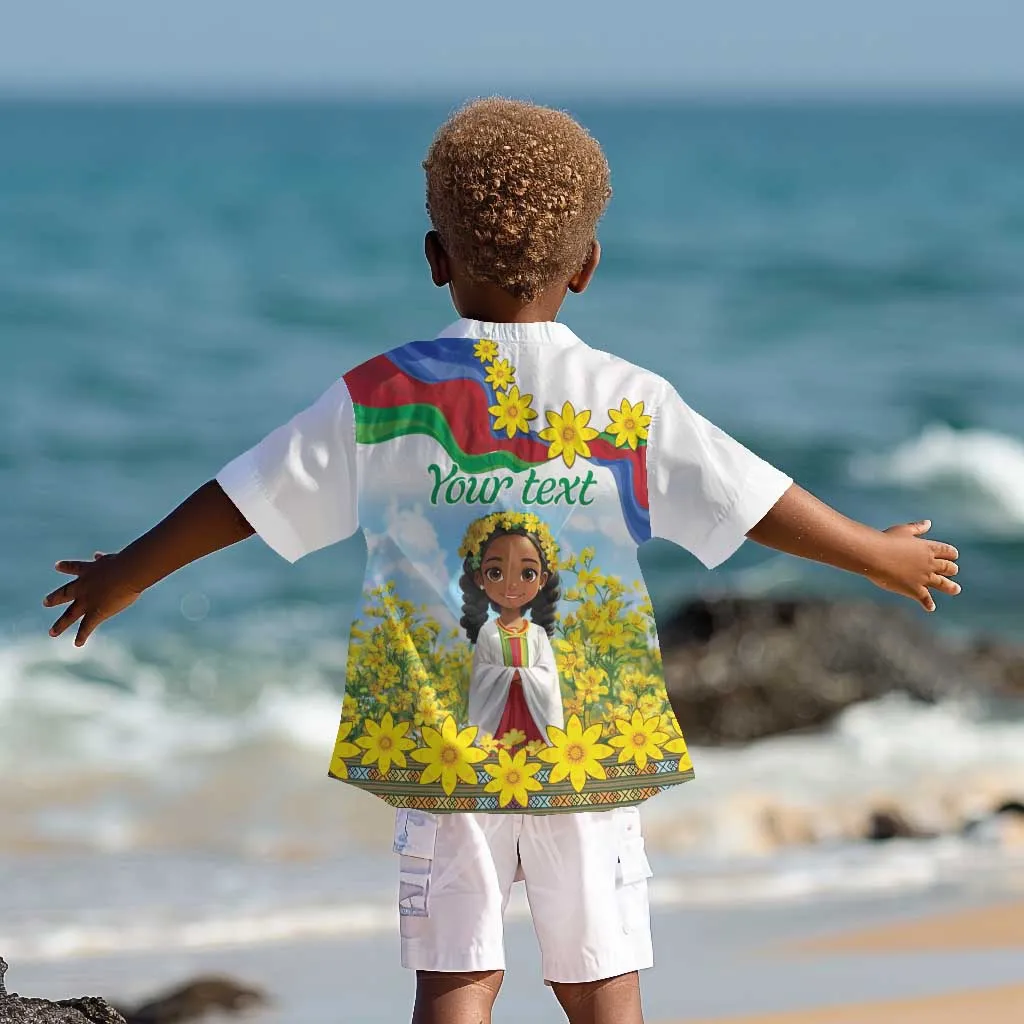 Happy Enkutatash Eritrea Personalized Kid Hawaiian Shirt Beautiful Afro Girl Adey Abeba Flower LT9