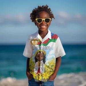 Happy Enkutatash Eritrea Personalized Kid Hawaiian Shirt Beautiful Afro Girl Adey Abeba Flower LT9