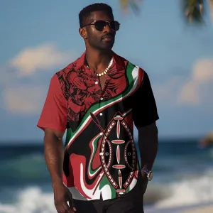 Happy Jamhuri Day Kenya Hawaiian Shirt Kenyan Lion and Maasai Shield LT9