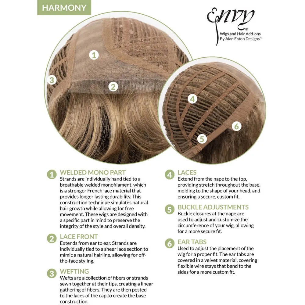 Harmony by Envy (Lace Front-Mono Part Wig)