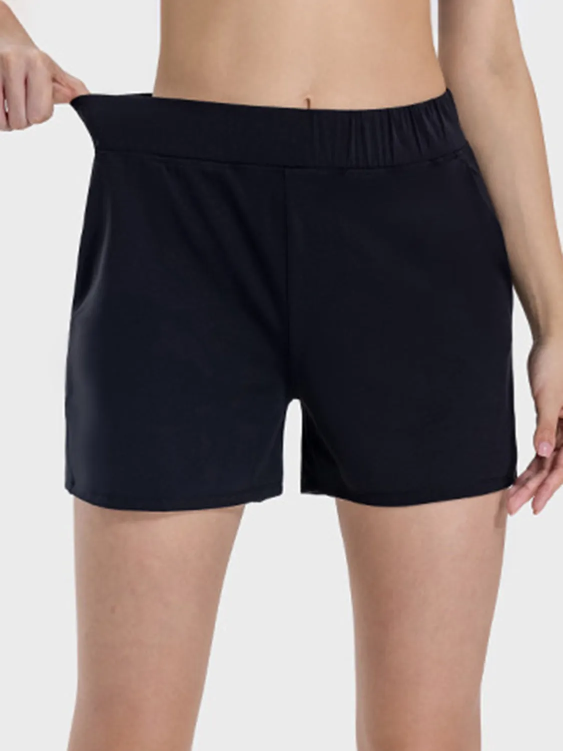 Hazel Blues® |  Elastic Waist Active Shorts