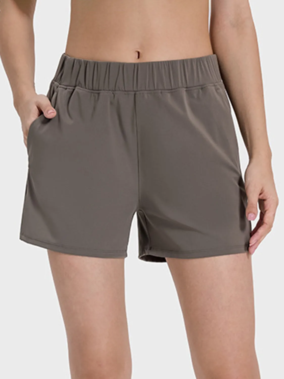 Hazel Blues® |  Elastic Waist Active Shorts
