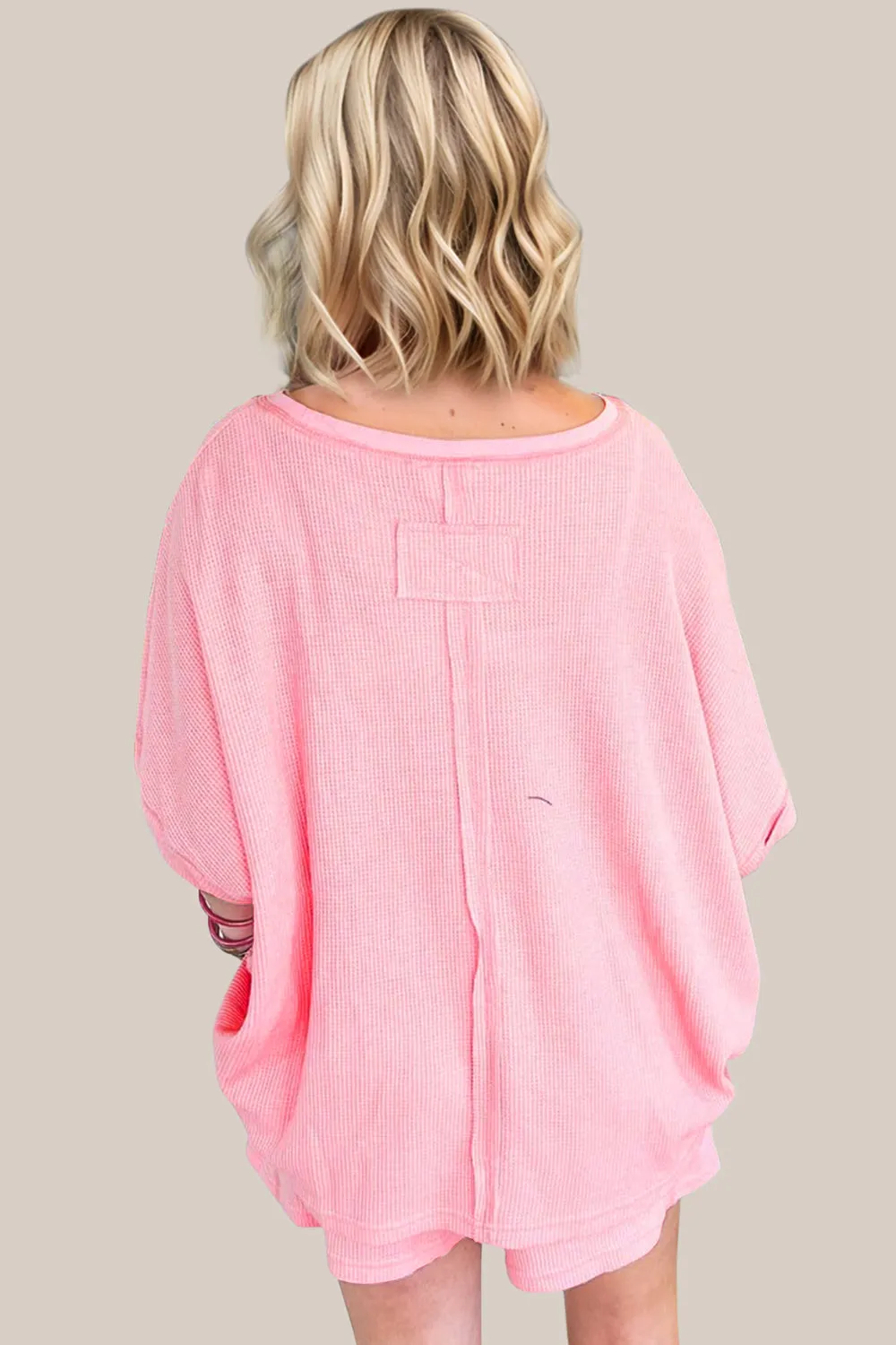 Hazel Blues® |  Oh Round Neck Half Sleeve Top and Shorts Set