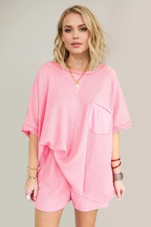 Hazel Blues® |  Oh Round Neck Half Sleeve Top and Shorts Set