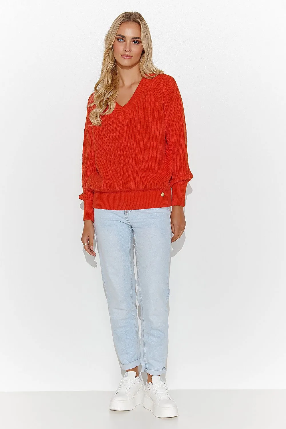 Heart Neckline Loose Fit Sweater