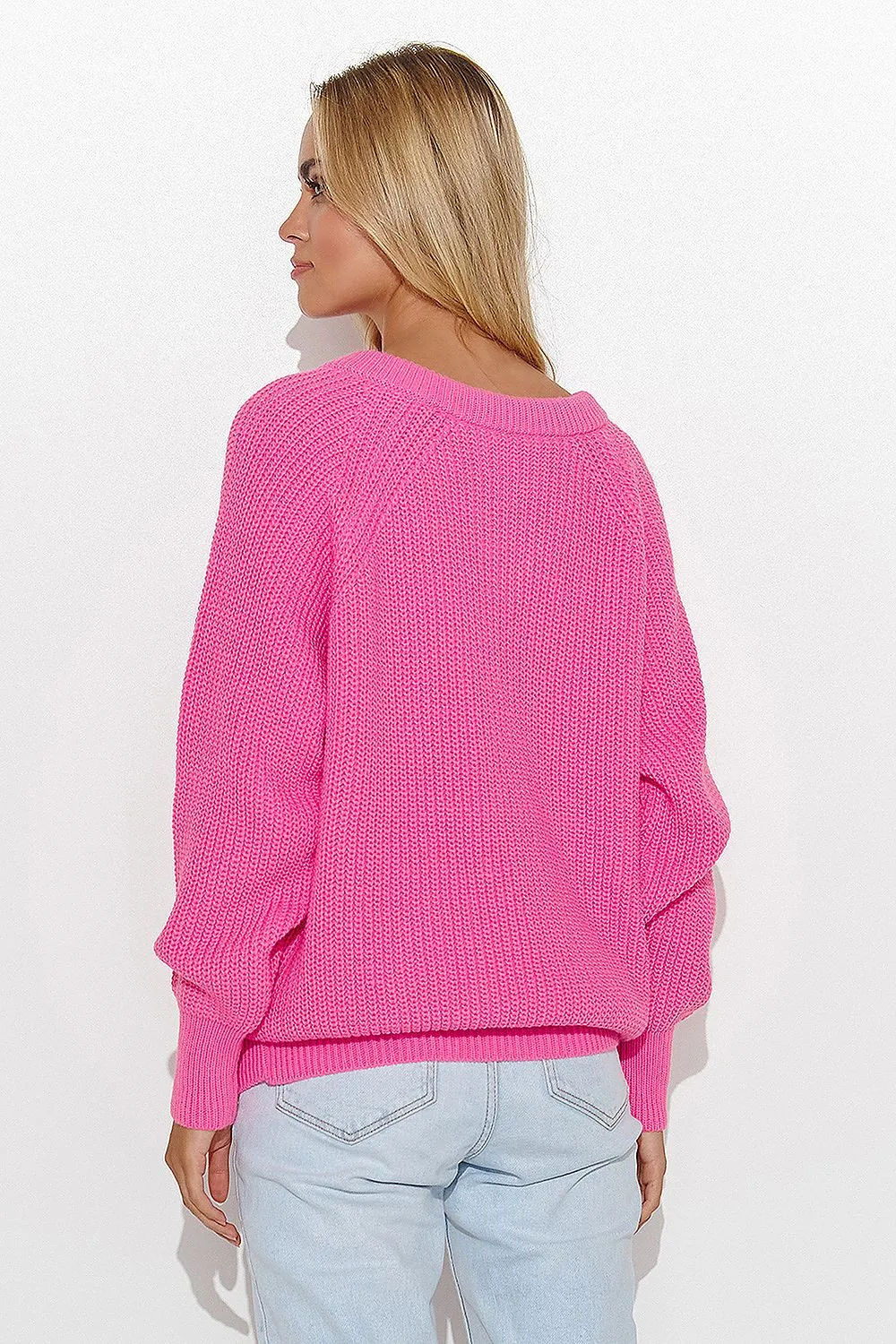 Heart Neckline Loose Fit Sweater